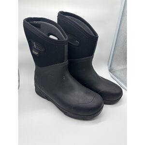 Bogs Bozeman Mid Insulated Waterproof Snow Boots Mens 11 Black Rubber